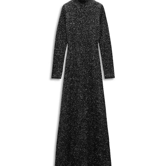 rag & bone Danni Sequined Open Back Maxi Dress Black Sparkle  NWT Size Small - Picture 2 of 7